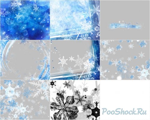 Футажи для Pinnacle Studio: Frosted Snowflakes