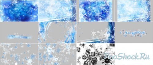 Футажи для Pinnacle Studio: Frosted Snowflakes