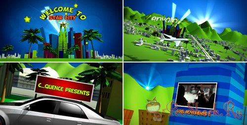 Videohive - Cartoon star city (.aep)