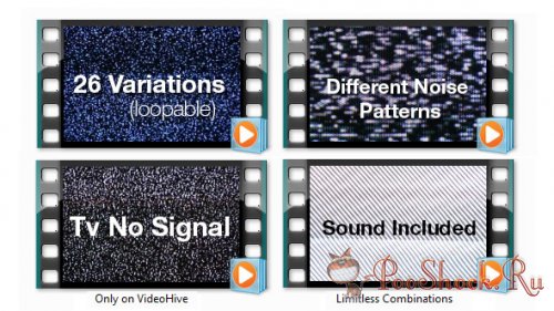 Videohive - TV Noise - No Signal Bundle (.mov)