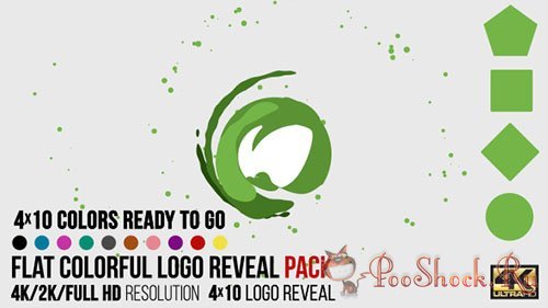 VideoHive - Flat Colorful Logo Reveal Pack (.aep)