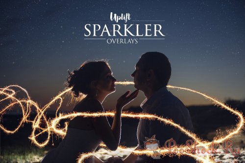 CreativeMarket - 160 Sparkler Overlays (JPG, ATN)