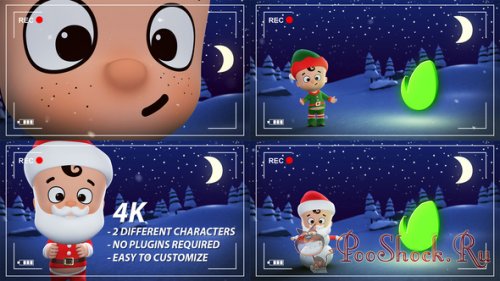 VideoHive - Santa & Elf Christmas Animation Opener (aep)